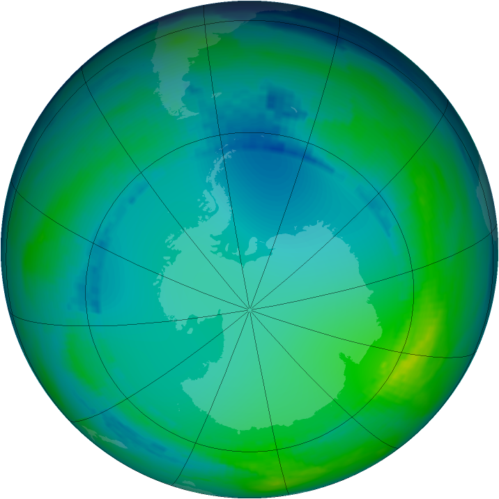 Ozone Map 1992-07-17